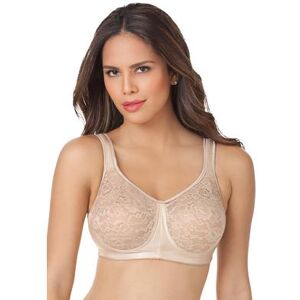 Plus Size Women's Easy Enhancer Lace Wireless Bra by Comfort Choice in Nude (Size 48 G)