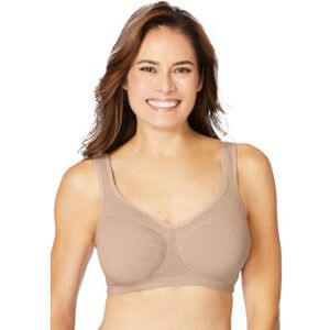 Plus Size Women's Wireless Leisure Bra by Comfort Choice in Nude (Size 44 G)