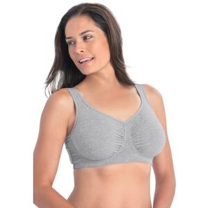 Plus Size Women's Wireless Leisure Bra by Comfort Choice in Heather Grey (Size 48 DDD)