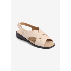 Wide Width Women's The Kaisley Sandal by Comfortview in Oyster Pearl (Size 10 W)
