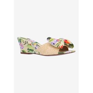 Women's Milena Sandal by J. Renee in Natural Green Red (Size 9 M)