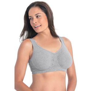 Plus Size Women's Wireless Leisure Bra by Comfort Choice in Heather Grey (Size 52 B)