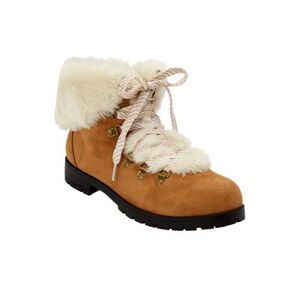 Wide Width Women's The Arctic Bootie by Comfortview in Tan (Size 8 1/2 W)