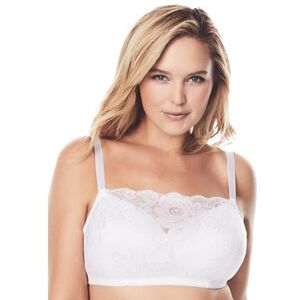 Plus Size Women's Lace Wireless Cami Bra by Comfort Choice in White (Size 42 G)