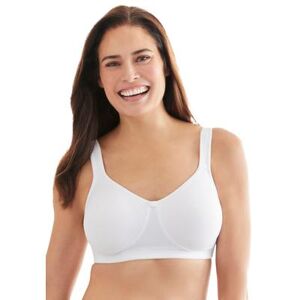 Plus Size Women's Wireless Microfiber T-Shirt Bra by Comfort Choice in White (Size 54 D)