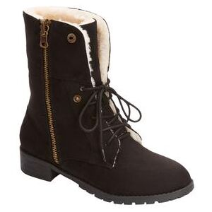 Wide Width Women's The Leighton Weather Boot by Comfortview in Black (Size 10 1/2 W)