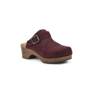 Women's White Mountain Being Convertible Clog Mule by White Mountain in Vino Suede (Size 8 1/2 M)