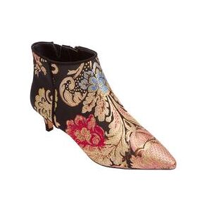 Extra Wide Width Women's The Meredith Bootie by Comfortview in Floral Metallic (Size 9 WW)