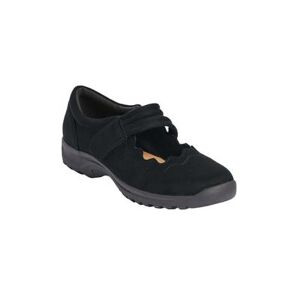 Extra Wide Width Women's The Keylani Flat by Comfortview in Black (Size 7 1/2 WW)