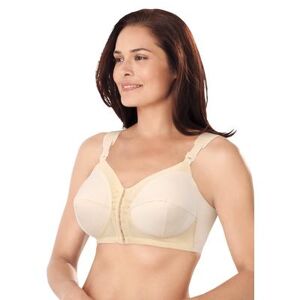 Plus Size Women's Exquisite Form® Fully® Front-Close Classic Support Wireless Bra by Exquisite Form in Beige (Size 42 B)