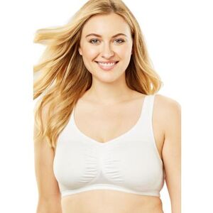 Plus Size Women's Wireless Leisure Bra by Comfort Choice in White (Size 42 G)