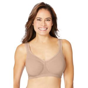 Plus Size Women's Wireless Leisure Bra by Comfort Choice in Nude (Size 46 D)