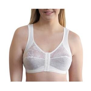 Plus Size Women's Front Closure Back Support Bandeau Bra by Rago in White (Size 48 DD)