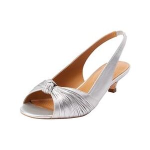 Wide Width Women's The Katelyn Slingback by Comfortview in Silver (Size 10 1/2 W)