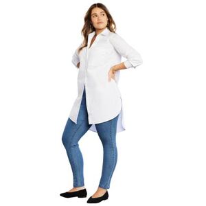 Plus Size Women's Poplin La Vie Max Tunic by June+Vie in White (Size 22/24)