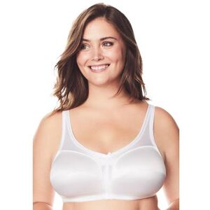 Plus Size Women's Satin Wireless Comfort Bra by Comfort Choice in White (Size 52 DDD)