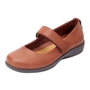 Women's The Carla Mary Jane Flat by Comfortview in Brown (Size 8 M)