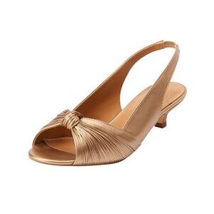 Wide Width Women's The Katelyn Slingback by Comfortview in Gold (Size 10 1/2 W)