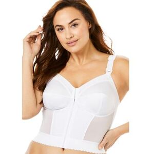 Plus Size Women's Front-Close Wireless Longline Posture Bra by Exquisite Form in White (Size 44 B)