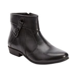 Women's The Terri Leather Bootie by Comfortview in Black (Size 9 1/2 M)