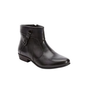Women's The Terri Leather Bootie by Comfortview in Black (Size 10 1/2 M)