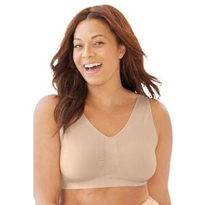 Plus Size Women's Wireless Seamless Bra by Secret Solutions in Mocha Nude (Size 1X)