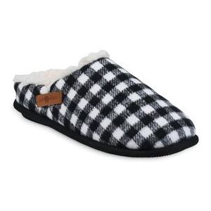 Women's Buffalo Plaid Clog Slipper by GaaHuu in Black White (Size M(7/8))