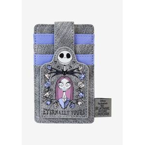 Women's Loungefly X Disney Nightmare Before Christmas Jack Sally Card Holder by Loungefly in Gray