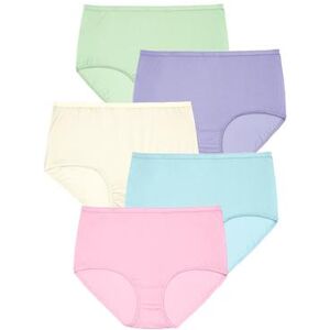 Plus Size Women's Nylon Brief 5-Pack by Comfort Choice in Pastel Pack (Size 15) Underwear