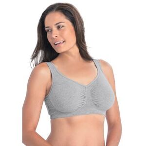 Plus Size Women's Wireless Leisure Bra by Comfort Choice in Heather Grey (Size 52 G)