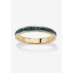 Women's Yellow Gold Plated Simulated Birthstone Eternity Ring by PalmBeach Jewelry in September (Size 5)