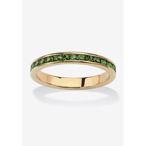 Women's Yellow Gold Plated Simulated Birthstone Eternity Ring by PalmBeach Jewelry in August (Size 5)