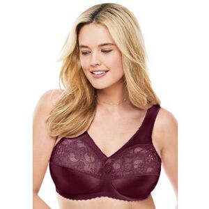 Plus Size Women's Glamorise® Magic Lift® Support Wireless Bra 1000 by Glamorise in Burgundy (Size 46 D)