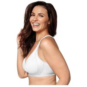 Plus Size Women's 18 Hour Back And Side Smoothing Wirefree Bra US4049 by Playtex in White (Size 46 DD)