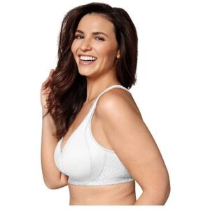 Plus Size Women's 18 Hour Back And Side Smoothing Wirefree Bra US4049 by Playtex in White (Size 46 C)