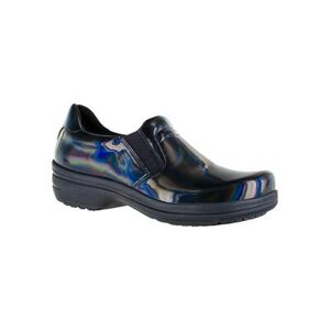 Extra Wide Width Women's Bind Slip-Ons by Easy Works by Easy Street® in Iridescent Patent Leather (Size 9 WW)