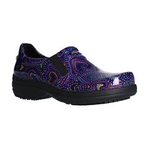 Wide Width Women's Bind Slip-Ons by Easy Works by Easy Street® in Purple Hearts Patent (Size 8 1/2 W)