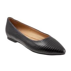 Extra Wide Width Women's Estee Slip On Flats by Trotters in Black Grey (Size 8 1/2 WW)