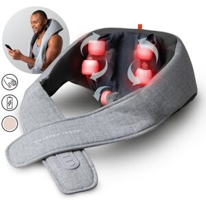 Sharper Image Realtouch Shiatsu Massager, Warming Heat Soothes Sore Muscles, Nodes Feel Like Real Hands, Wireless & Rechargeable - Grey