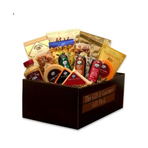 Gbds Savory Selections Gift & Gourmet Gift Pack - Meat and cheese gift pack - 1 Basket - Grey