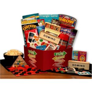 Gbds More Fun & Games Gift Box - activity gift basket - family gift basket - Gold