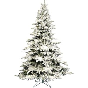 Vickerman 7.5' Flocked Utica Fir Artificial Christmas Tree Unlit - White