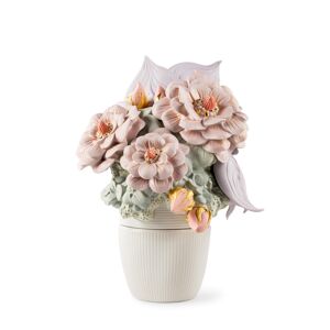 Lladro Flowers Vase - Multi