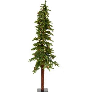 Vickerman 7 ft Alpine Artificial Christmas Tree, Featuring 921 Pvc Tips And 300 Warm White Dura-Lit Led Lights