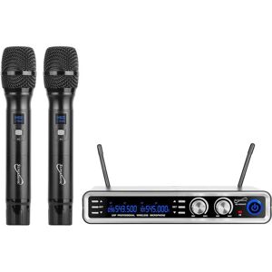 Supersonic Uhf Dual Channel Wireless Microphone System - Black