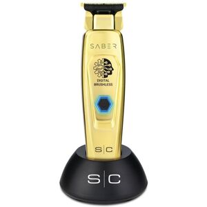 StyleCraft Professional Saber Professional Full Metal Body Digital Brushless Motor Cordless Hair Trimmer - Gold-Tone