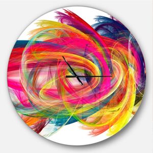 Design Art Designart Oversized Modern Round Metal Wall Clock - 36 x 36 - Multicolor