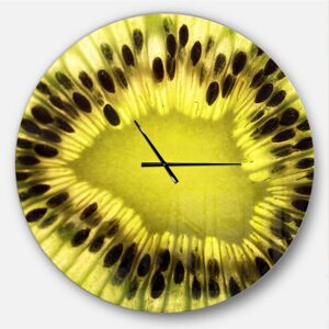 Design Art Designart Oversized Modern Round Metal Wall Clock - 36 x 36 - Green