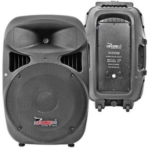 5 Core Dj speakers 15 Inch Pa Speaker System 250W Rms Pa system Tough Abs Cabinet Speakon Connection 8 Ohm Portable Sound System w Subwoofer - Pc 15