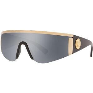 Versace Unisex Sunglasses - PALE GOLD/GREY MIRROR BLACK